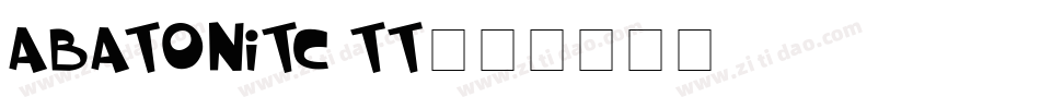AbatonITC TT字体转换